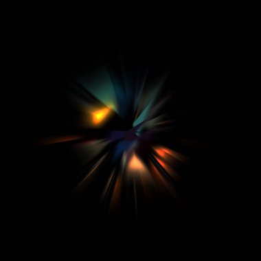 Işık huzmeleri ve parlayan parçacıkların kesiştiği güzel bir zemin. Canlı renkli ışıkların duvar kâğıdı. Parlak ışık görüntüsü.