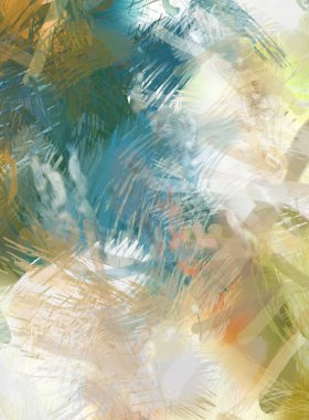 Soyut arkaplanda pürüzlü fırça darbeleri. Fırça boyası. Renkli boya darbeleri. Eşsiz duvar sanatı. Tuvaldeki modern sanat. Renkli çağdaş sanat eserleri.