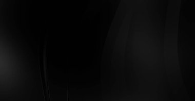 Siyah kıvrımlı yüzey. 3 boyutlu illüstrasyon. Soyut fütüristik geçmiş. Minimalist geometrik kapak tasarımı. Çarpık siyah çizgiler. Lüks dokuma duvar kağıdı. Zarif arkaplan.