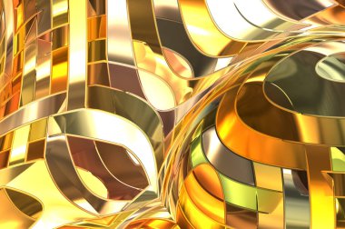 Metalik panel dokusunun 3 boyutlu çizimi. Renkli, parlak, soyut duvar kağıdı. Geometrik teknolojik parlak yansıtıcı arka plan. Yaratıcı parlak kavramsal arkaplan.