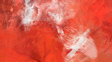 Soyut arkaplanda pürüzlü fırça darbeleri. Fırça boyası. Renkli boya darbeleri. Eşsiz duvar sanatı. Tuvaldeki modern sanat. Renkli çağdaş sanat eserleri.