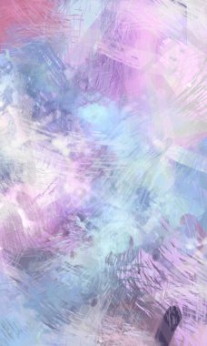 Soyut arkaplanda pürüzlü fırça darbeleri. Fırça boyası. Renkli boya darbeleri. Eşsiz duvar sanatı. Tuvaldeki modern sanat. Renkli çağdaş sanat eserleri.