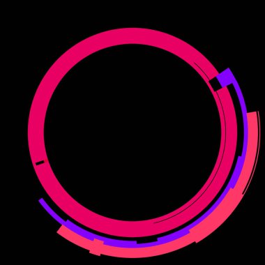 Fütürist dairesel gövde arayüzü elementi. Soyut çember geometrik arkaplan. Dijital teknolojinin grafiksel çizimi.