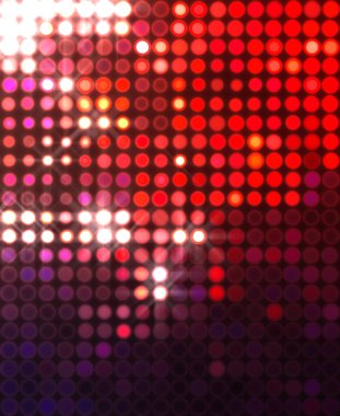 Parlak desenli duvar kağıdı. Sahne ışıkları olan renkli ışıkların ihtişamlı arkaplanı. Parlayan ışıklar siyah arka planda parti izleri. Sahne veya stadyum ışıklarının dijital illüstrasyonu. 