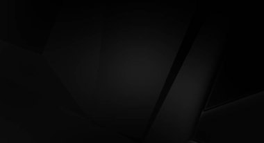 Lüks minimalist tasarım. Fütürist şablon. Karanlık elementleri olan birinci sınıf soyut duvar kâğıdı. Zarif bir zemin. Siyah üç boyutlu geometrik arkaplan. Poster, broşür, sunum için tasarım.