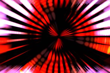 Siyah arkaplanda dönen ışık gösterisi. Lüks çizgiler. Parlak kıvrımlı duvar kağıdı. Uzay tüneli. Dönen ışık çemberi ya da maytap izi. Parlak konsept çizimi.