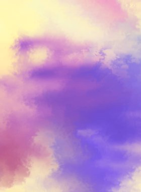 Modern fırça darbeleri. Poster, duvar sanatı, afiş, kart, kitap kapağı veya ambalaj için rahatlatıcı kompozisyonun yumuşak renkli çizimi. Pastel renklerle suluboya. 