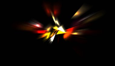 Parlayan ışıkları hareket ettirmenin havalı arka planı. Tasarımınız için canlı renkli bir portal şablonu. Işık ışınları ve hareket halindeki ışıldayan parçacıklar bir solucan deliği şekli oluşturuyor..