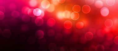 Kavramsal ışıklar duvar kağıdı. Güzel soyut çok renkli bokeh çemberleri parçacıklarla çevrili. Metninizi veya başlığınızı göstermek için boşluk ile odaklanmış olmayan canlı illüstrasyon. 
