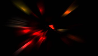 Parlayan ışıkları hareket ettirmenin havalı arka planı. Tasarımınız için canlı renkli bir portal şablonu. Işık ışınları ve hareket halindeki ışıldayan parçacıklar bir solucan deliği şekli oluşturuyor..