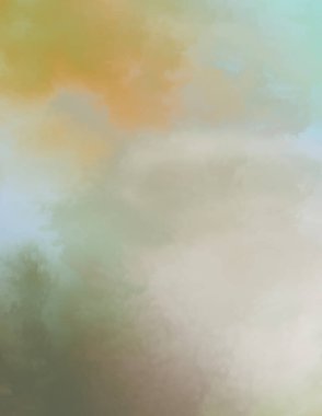 Modern fırça darbeleri. Poster, duvar sanatı, afiş, kart, kitap kapağı veya ambalaj için rahatlatıcı kompozisyonun yumuşak renkli çizimi. Pastel renklerle suluboya. 