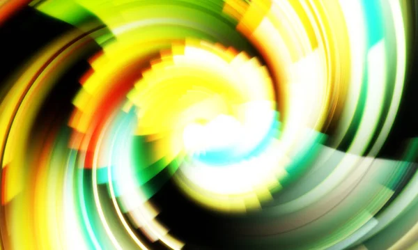 回転する光は背景を示す 鮮やかな色でエーテル精力的な旋回回転 カラフルな鮮やかな動きのイラスト プロモーションの背景 お祝いのグラフィック — ストック写真