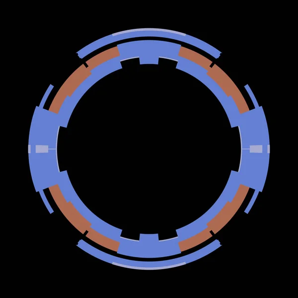 Futurystyczny Okrągły Element Interfejsu Kadłuba Streszczenie Geometrycznego Tła Okręgu Ilustracja — Zdjęcie stockowe