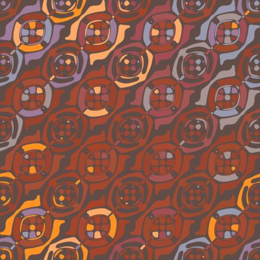 Yaratıcı karalama sanatı farklı şekil ve dokulara sahip kusursuz desen. Kolaj. Sanatsal arka plan. Soyut duvar kağıdı. Dekoratif hippi fayansları.