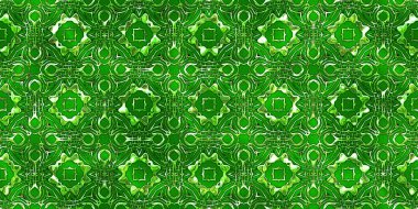 Renkli kumaş arka planında moda tarzında gümüş örgü süsü olan lüks, kusursuz bir şablon. Duvar kağıtları ve tekstil baskısı için tasarım. Lüks, ışıl ışıl metalimsi fantezi dokusu.