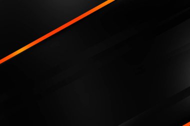 Metin için kopyalama alanı olan soyut siyah paneller. Üç boyutlu illüstrasyon. Renkli ışık özellikli koyu renk tasarım şablonu. Zarif geometrik parlak çizgili arka plan. Minimalist geometrik kapak grafiği.