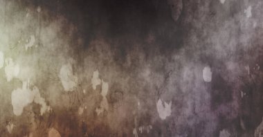 Gergin bir geçmişi ve sıkıntılı bir yapısı var. Renkli tozlu şablon. Tasarımınız için doku ve elementler. Çizik ve lekeli duvar kağıdı. Gotik duvar.