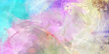 Soyut arkaplanda pürüzlü fırça darbeleri. Fırça boyası. Renkli boya darbeleri. Eşsiz duvar sanatı. Tuvaldeki modern sanat. Renkli çağdaş sanat eserleri.