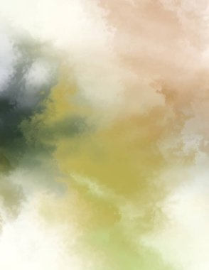 Modern fırça darbeleri. Poster, duvar sanatı, afiş, kart, kitap kapağı veya ambalaj için rahatlatıcı kompozisyonun yumuşak renkli çizimi. Pastel renklerle suluboya. 