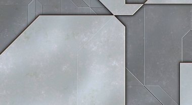 Katmanlı paneller. Fütürist soyut duvar kağıdı. Geometrik teknolojik yansıtıcı arka plan 3D metalik doku. Uzay gemisi desen yüzeyi.