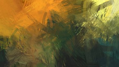 Soyut arkaplanda pürüzlü fırça darbeleri. Fırça boyası. Renkli boya darbeleri. Eşsiz duvar sanatı. Tuvaldeki modern sanat. Renkli çağdaş sanat eserleri.