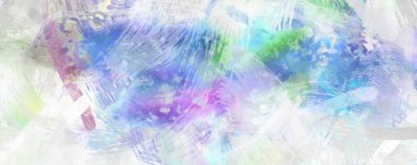 Soyut arkaplanda pürüzlü fırça darbeleri. Fırça boyası. Renkli boya darbeleri. Eşsiz duvar sanatı. Tuvaldeki modern sanat. Renkli çağdaş sanat eserleri.