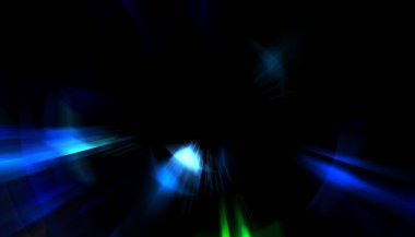 Muhteşem bir ışık gösterisi. Parlayan ışık ışınlarıyla renkli ve canlı parçacık patlaması. Çok renkli yıldız patlaması.