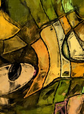 Tuval üzerinde etkileyici fırçalanmış resim. Kaotik resim. Taranmış Boyalı Soyut Arkaplan. Fırça darbesi ile boyanmış. Kaos duvarı sanatı. Sanatsal canlılık ve renkli duvar kağıdı.