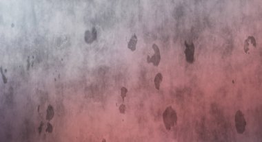 Gotik bir duvarda sıkıntılı ve kirli desenler var. Lekeli renkli hasarlı şablon. Tasarımınız için doku ve elementler. Pis duvar kâğıdı. Grunge arkaplanı.