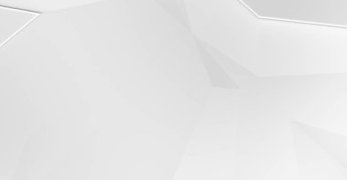 Beyaz 3d geometrik arka plan. Fütürist şablon. Karanlık elementleri olan birinci sınıf soyut duvar kâğıdı. Zarif bir zemin. Lüks minimalist tasarım. Poster, broşür, sunum için tasarım.
