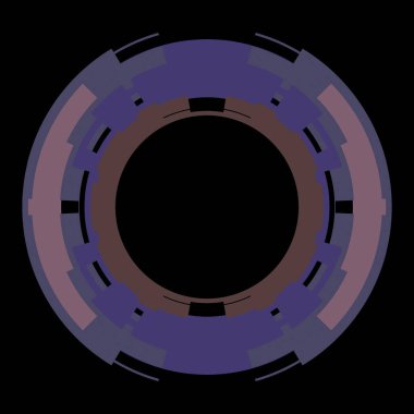 Fütürist dairesel gövde arayüzü elementi. Soyut çember geometrik arkaplan. Dijital teknolojinin grafiksel çizimi.