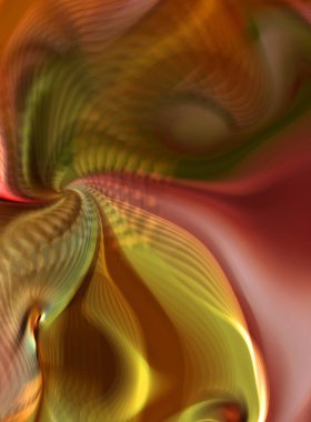 Hareketli girdapların soyut çizimi. Titreşimli renkli kıvrımların dönen akışı. Kıvrımlı ve kıvrımlı arka plan ve çizgiler. Garip duvar kâğıdı tasarımı. Dalgalanma arkaplanı.