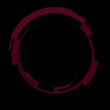 Fütürist dairesel gövde arayüzü elementi. Soyut çember geometrik arkaplan. Dijital teknolojinin grafiksel çizimi.