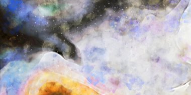 Kova desenli illüstrasyon. Çağdaş ve modern doku. Soyut renk boyama arka planı. Yaratıcı ve sanatsal duvar kağıdı. Fırçalanmış şekilleri ve lekeleri olan sanatsal duvar..