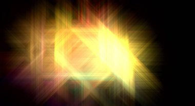 Parlak prizma arayüzü elementi. Soyut alevli geometrik arkaplan. Dijital teknolojinin grafiksel çizimi.