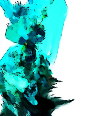 Mürekkep ve fosforlu kalemler yaratıcı çizimler. Beyaz arka planda boyama. El çizimi soyut renk dokuları. Poster, kart, davetiye, pankart, broşür, broşür için tasarım. Boyalı fırça darbeleri