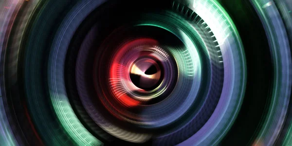 Koncepcja Kamery Fotograficznej Abstrakcyjne Tło Kręcące Się Promienie Światła Tapeta — Zdjęcie stockowe