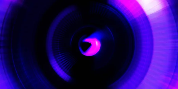 Glowing Neon Rotating Lights Glossy Presentation Design Template Photography Camera — Stock Photo, Image
