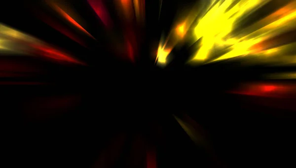 Dynamic Rays Light Isolated Black Background Graphic Illustration Glowing Colorful — ストック写真