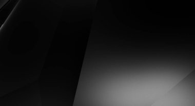 Lüks minimalist tasarım. Fütürist şablon. Karanlık elementleri olan birinci sınıf soyut duvar kâğıdı. Zarif bir zemin. Siyah üç boyutlu geometrik arkaplan. Poster, broşür, sunum için tasarım.