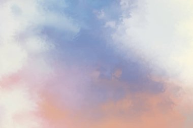 Modern fırça darbeleri. Poster, duvar sanatı, afiş, kart, kitap kapağı veya ambalaj için rahatlatıcı kompozisyonun yumuşak renkli çizimi. Pastel renklerle suluboya. 