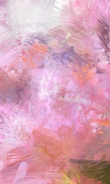 Soyut arkaplanda pürüzlü fırça darbeleri. Fırça boyası. Renkli boya darbeleri. Eşsiz duvar sanatı. Tuvaldeki modern sanat. Renkli çağdaş sanat eserleri.