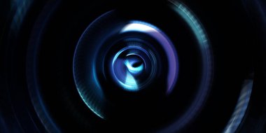 Fotoğraf makinesi konsepti. Soyut arkaplan. Dönen ışık ışınları. Hareketli kavramsal duvar kağıdı. Grafik dijital illüstrasyon. Parlayan neon ışıkları. Parlak sunum tasarım şablonu.