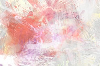 Soyut arkaplanda pürüzlü fırça darbeleri. Fırça boyası. Renkli boya darbeleri. Eşsiz duvar sanatı. Tuvaldeki modern sanat. Renkli çağdaş sanat eserleri.