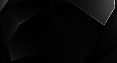 Lüks minimalist tasarım. Fütürist şablon. Karanlık elementleri olan birinci sınıf soyut duvar kâğıdı. Zarif bir zemin. Siyah üç boyutlu geometrik arkaplan. Poster, broşür, sunum için tasarım.