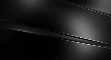 Geometrik katmanlı 3 boyutlu siyah arkaplan. Soyut koyu fütüristik duvar kağıdı. Zarif, parlak çizgili arka plan. Poster, broşür, sunum ve web sitesi için geometrik şablon tasarımı.