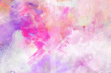 Soyut arkaplanda pürüzlü fırça darbeleri. Fırça boyası. Renkli boya darbeleri. Eşsiz duvar sanatı. Tuvaldeki modern sanat. Renkli çağdaş sanat eserleri.