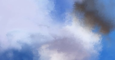 Modern fırça darbeleri. Poster, duvar sanatı, afiş, kart, kitap kapağı veya ambalaj için rahatlatıcı kompozisyonun yumuşak renkli çizimi. Pastel renklerle suluboya. 