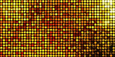 Parlayan ışıklar siyah arka planda parti izleri. Sahne veya stadyum ışıklarının dijital illüstrasyonu. Parlak desenli duvar kağıdı. Sahne ışıkları ile renkli ışıkların ihtişamlı arkaplanı.