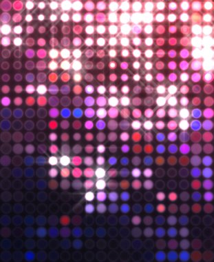 Parlak desenli duvar kağıdı. Sahne ışıkları olan renkli ışıkların ihtişamlı arkaplanı. Parlayan ışıklar siyah arka planda parti izleri. Sahne veya stadyum ışıklarının dijital illüstrasyonu. 